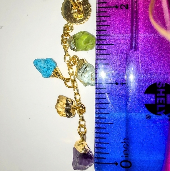 Multi stone drop earrings - Picture 5 of 5